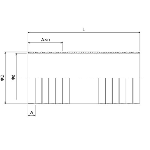 築地 ホースニップル 鉄 150Φ HN-150