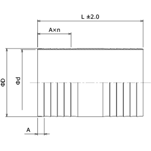 築地 ホースニップル 鉄 250Φ HN-250