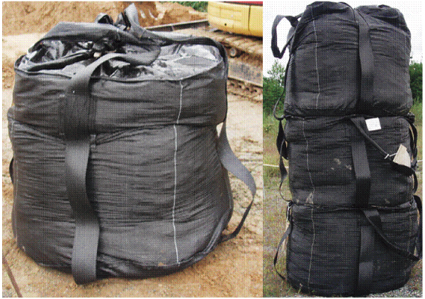 【廃番】萩原工業 ターピー耐候性大型土のう BLACK 1年 100KT