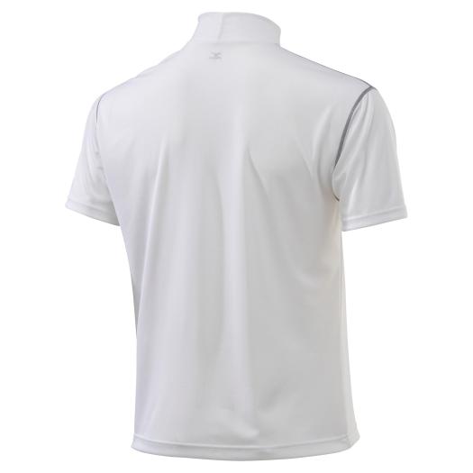 ミズノ ナビドライ ワークシャツ 半袖 ホワイトxシルバー XS〜6XL-8 F2JA018270