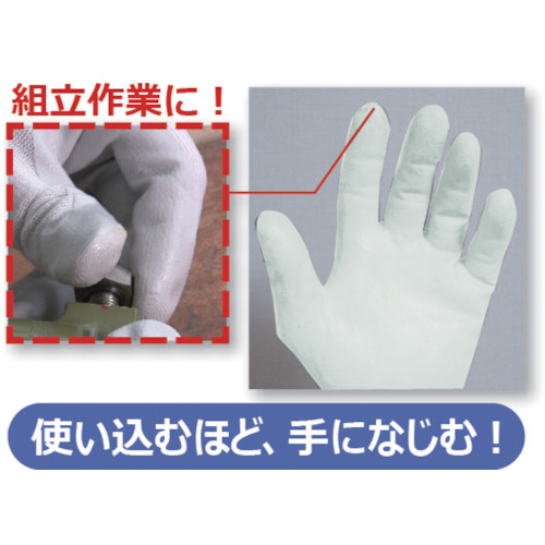 SHOWA ニトリルゴム 背抜き手袋 まとめ買い 組立グリップ 10双入 グレー LLサイズ NO370-LL10P
