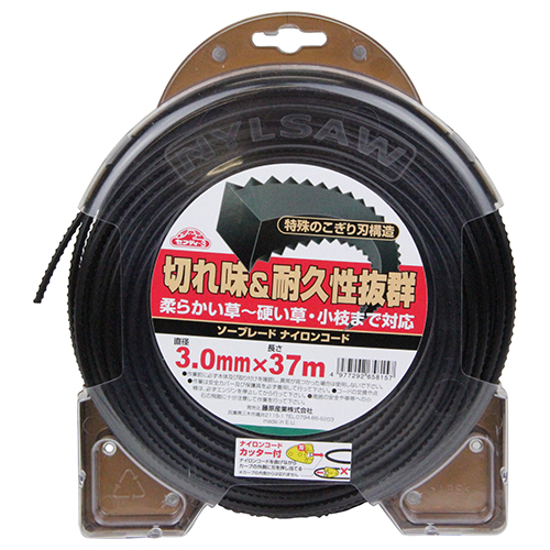セフティー3 ソーブレードナイロンコード 3.0mm×37m