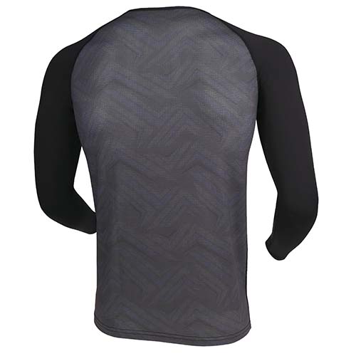 おたふく手袋 BTクールメッシュ ロングスリーブ クルーネックシャツ ジググレー L JW-606-81-L