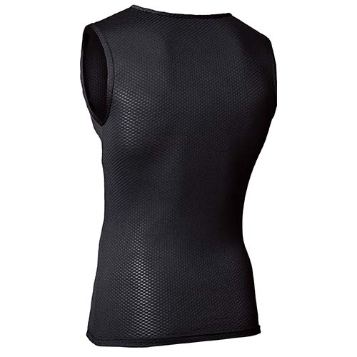 おたふく手袋 BT冷感3Dファーストレイヤー ノースリーブ ラウンドネックシャツ ブラック M JW-713-BK-M