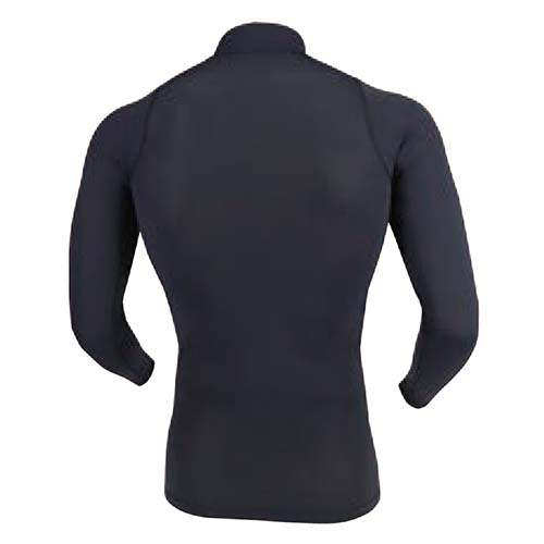 【2025年度完売】おたふく BTパワーストレッチ EVO ロングスリーブ バックハイネックシャツ ブラック 3L JW-727-BK-3L