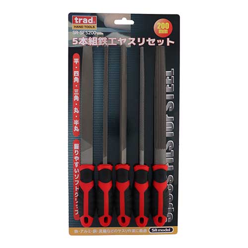 trad 5本組鉄工ヤスリセット SR-SF5200の通販｜現場市場