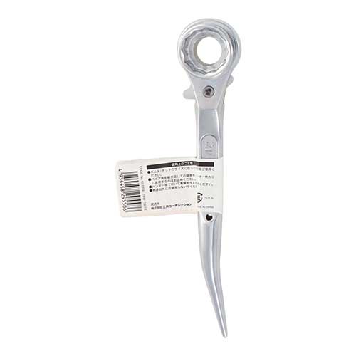 trad シノ付曲両口ラチェットレンチ ショート 19×21mm TRW-1921S