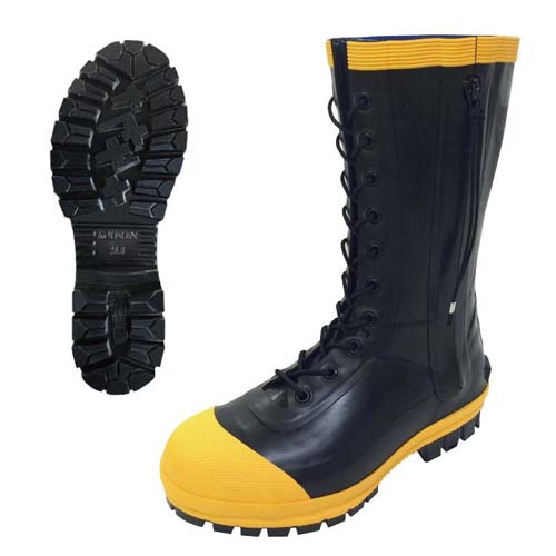 弘進ゴム 消防靴（編み上げ靴型） 先芯入り 33型 25.5cm B0307AIの通販