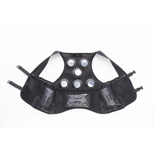 温冷ペルチェ６点式ベスト　【最安値】 山善 温冷ペルチェ6点式ベスト ブラック フリーサイズ AZ-8155