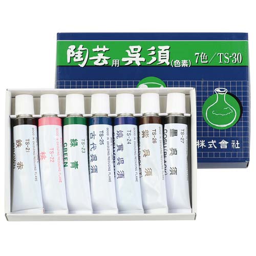 日陶産業 陶芸絵具 高温7色セット チューブ入 27212