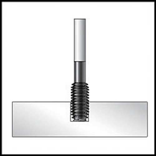 OSG 転造タップ 非鉄合金用 ニューロールタップ(メートルねじ用) 止まり穴用 M2×0.4 シャンク径3mm RH4 B 21433 B-NRT-STD-B-M2X0.4