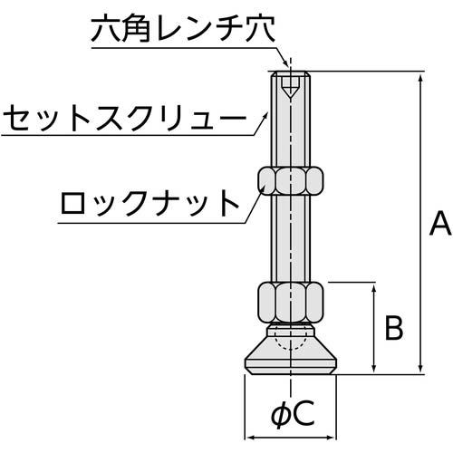 SUPER スイベルパット付ボルト(M10)P:1.5 CHS-3000