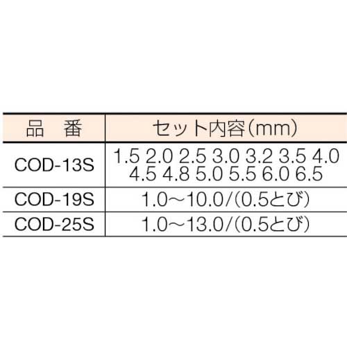 ISF コバルト正宗ドリル 19本組セット(スチールケース入り) COD-19S