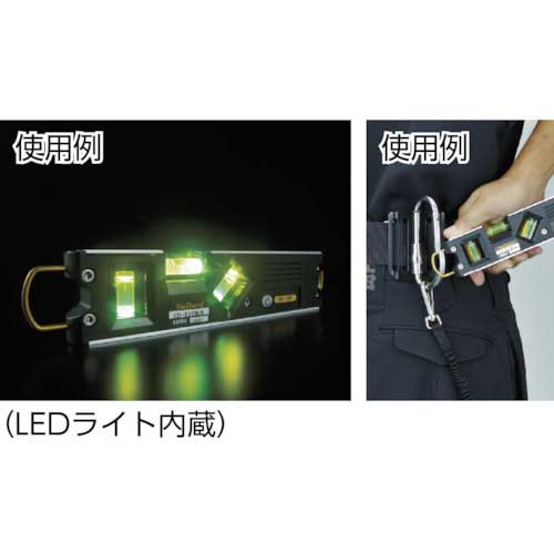 エビスダイヤモンド 水平器 トビ・ライトレベル ブラック/グリーン ED