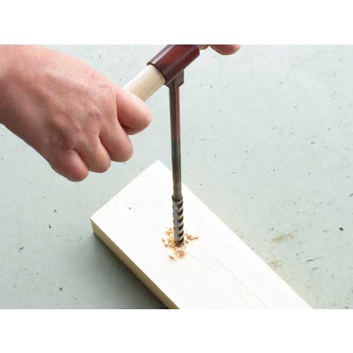 大西 木工用短捻リングオーガー(ハンドル付) 刃径6.0mm(005-060) NO5-60