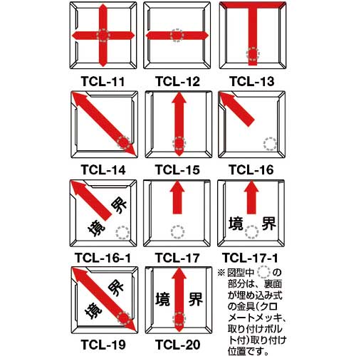 TRUSCO クリアーライン 埋込式 (3枚入) TCL-11