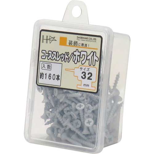 DAIDOHANT HC カラーコーススレッド 32 ホワイト(約160本) 10176733