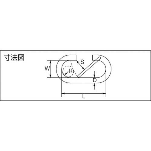 水本 ステンレス O型フック(ロープ用) 線径5mm 長さ41mm B-2055