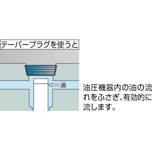 TRUSCO テーパー沈みプラグ(SP4)黒染め PT1/8 19個入 B83-0118