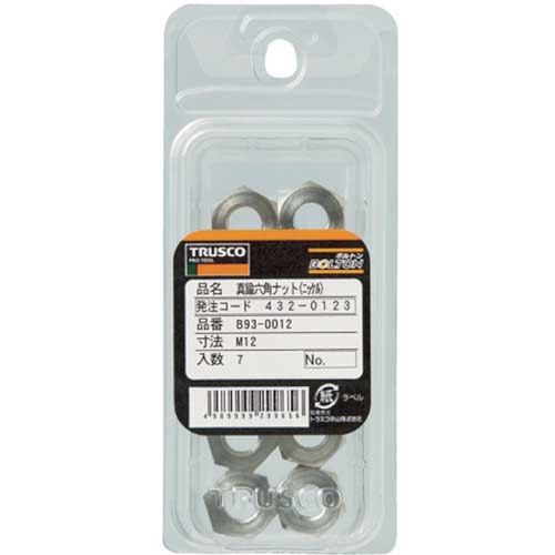 TRUSCO 六角ナット1種 真鍮ニッケル M4×0.7 110個入 B93-0004