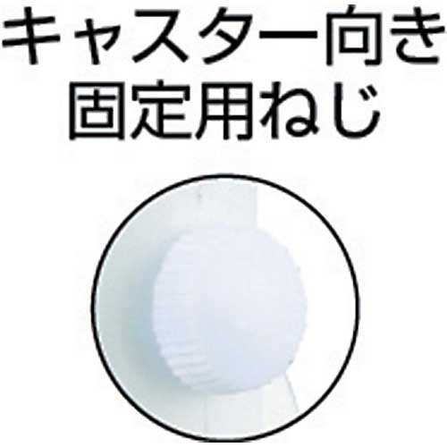 パーツ キャスパッド ねじ込み式双輪キャスターナイロン車 荷重58.8 白 CABS50W