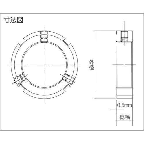 EVN ロックナット EPT 直角度0.005 M60×2 EPT60N-5-M60X2
