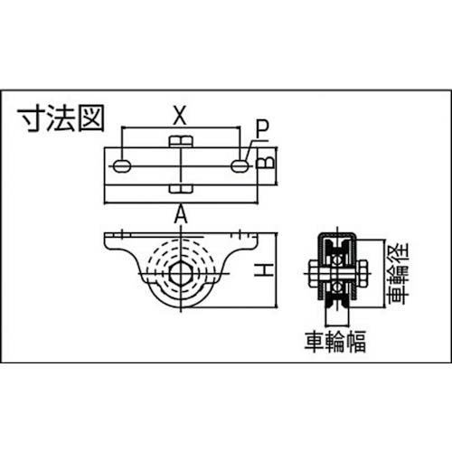 DAIKEN 鋼板枠重量戸車 車径Φ70 F-70の通販｜現場市場
