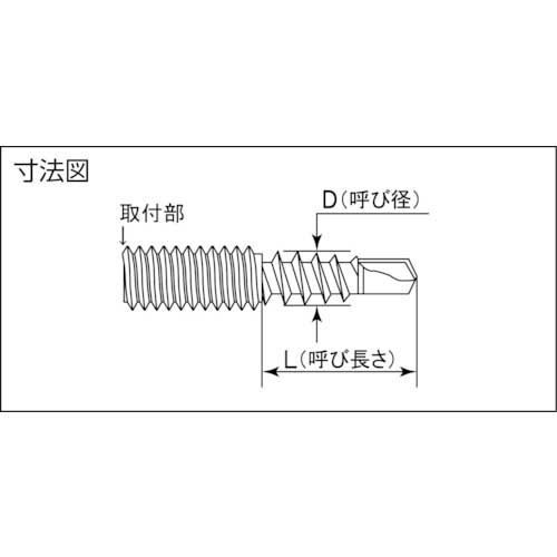 MIYAGAWA M8十字穴スタッドドリルねじ三価クロメート特殊6X25 6本入 FX044-25-PC1