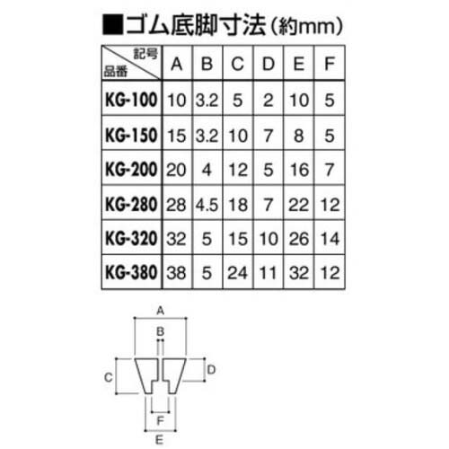光 ゴム底脚 20mm丸 (4個入) KG-200