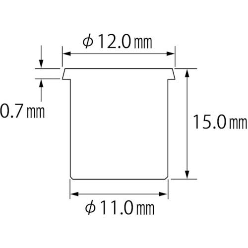 エビ ブラインドナット“エビナット”(薄頭・ステンレス製) 板厚2.0 M8