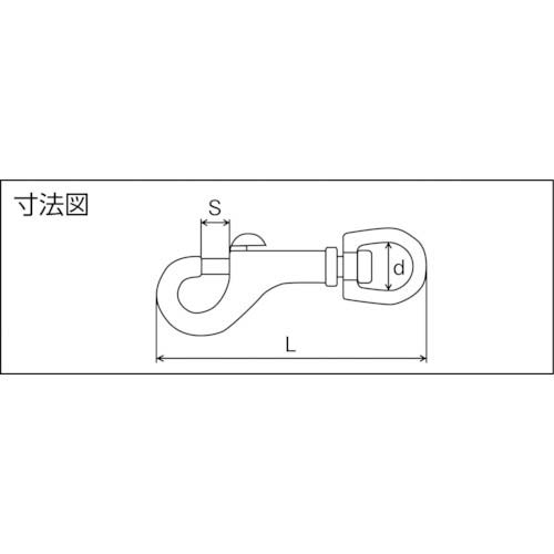 ニッサチェイン マレーブルスナップ 75mm (1個=1PK) P-622