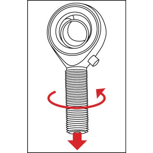 TRUSCO ロッドエンド 給油式 オネジ22mm POSL22