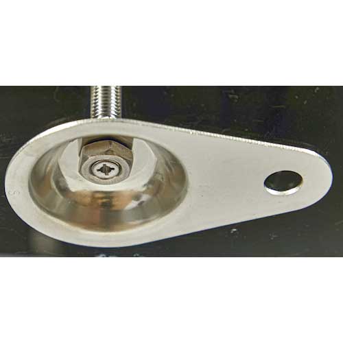 TRUSCO アジャスターボルト M20×100 ステンレス 足止めプレート付き SUS-TE2-20X100