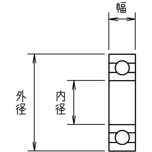 TRUSCO ポリアセタール樹脂ベアリング外径4mm TBPM4010