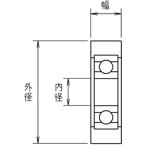 TRUSCO 樹脂ベアリング Eシリーズ フラットタイプ軸穴 外径35mm TEFH3508