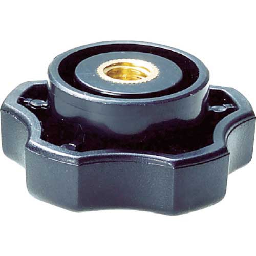 TRUSCO ファイブロブノブナット めねじタイプ φ35 M6 ノブ高さ17 TFKN1-M6