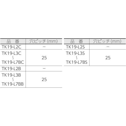 TRUSCO ジョイント金具19型L クロム 寸法114X89 穴数7 TK19-L7BC