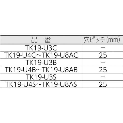 TRUSCO ジョイント金具19型U ステンレス 寸法27X27 穴数3 TK19-U3S