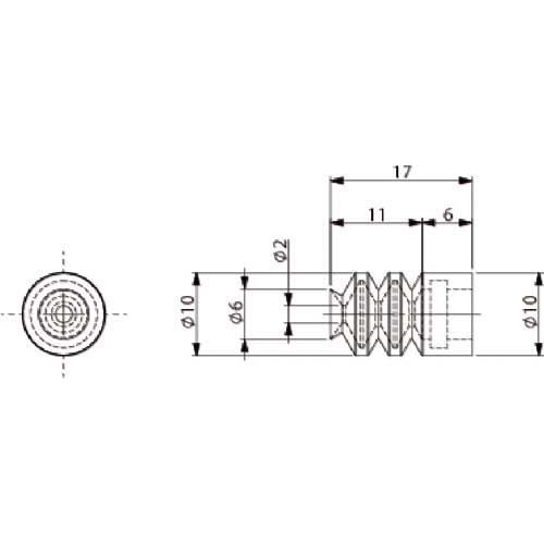 アインツ 吸着パッド・TR・φ6・茶・ミニ TR-1062-1M