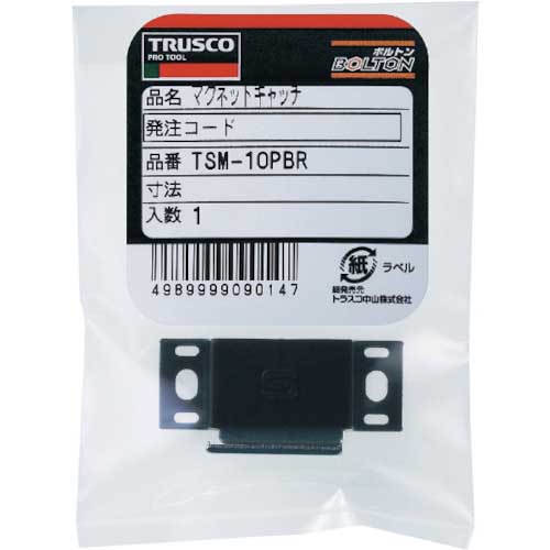 TRUSCO マグネットキャッチ(横型) 樹脂製 L60mm 白 TSM-81-W