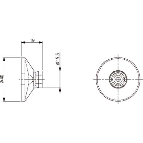 アインツ 吸着パッド・スポンジ付・シリコン・茶 VAPH-40C-SP