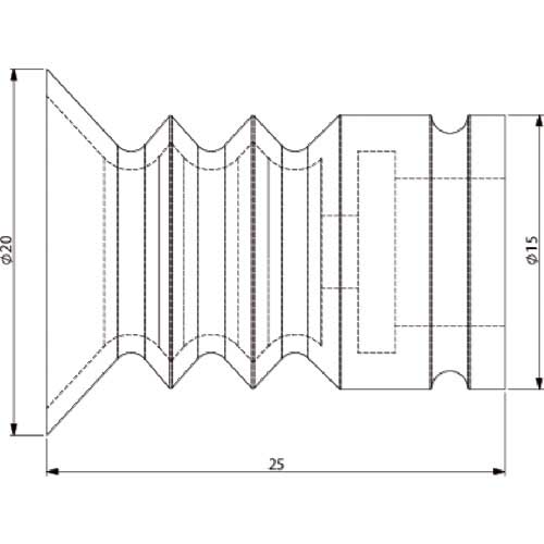 アインツ ロボットハンド用パーツ 吸着パッド・フリー・ウレタン・乳白 VAPU-20C-2