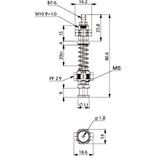 アインツ 吸着金具・回止式・スモール用 VFILB2-SH-20
