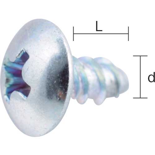 TRUSCO 薄板用トラスタッピングねじ 1種A ステンレス M3×10 75本入 Y341-0310