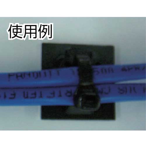 パンドウイット マウントベース アクリル系粘着テープ付き 耐候性黒(100個入) ABM100-AT-C0