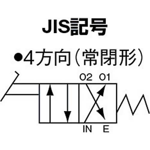 日本精器 4方向足踏バルブ8A BN-4PA41-8