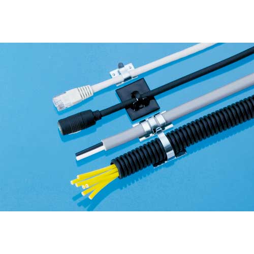 【廃番】カメダ 配線止め具 ハイステッカー (100個入) シルバー E-20-100P