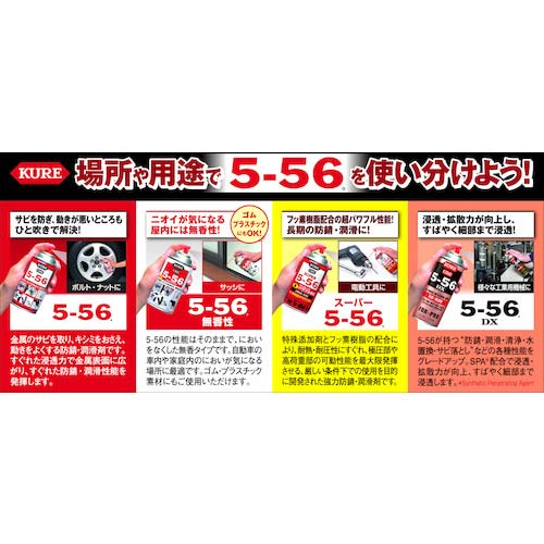 KURE 多用途・多機能防錆・潤滑剤 5-56 無香性 ホワイト缶 320ml NO1002