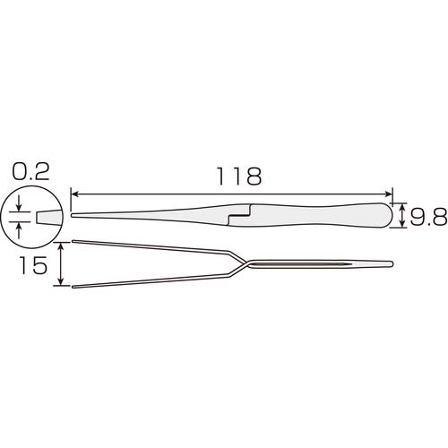 HOZAN 逆作用ピンセット P-651