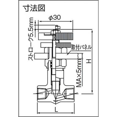 ASOH ニードルバルブ チッコロ-α 内×内ネジ型 PT1/8 SW-1011
